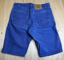 VTG LEVIS 550 ORANGE TAB BLUE JEAN SHORTS MENS 30 Y2K SKATER GRUNGE USA 1993