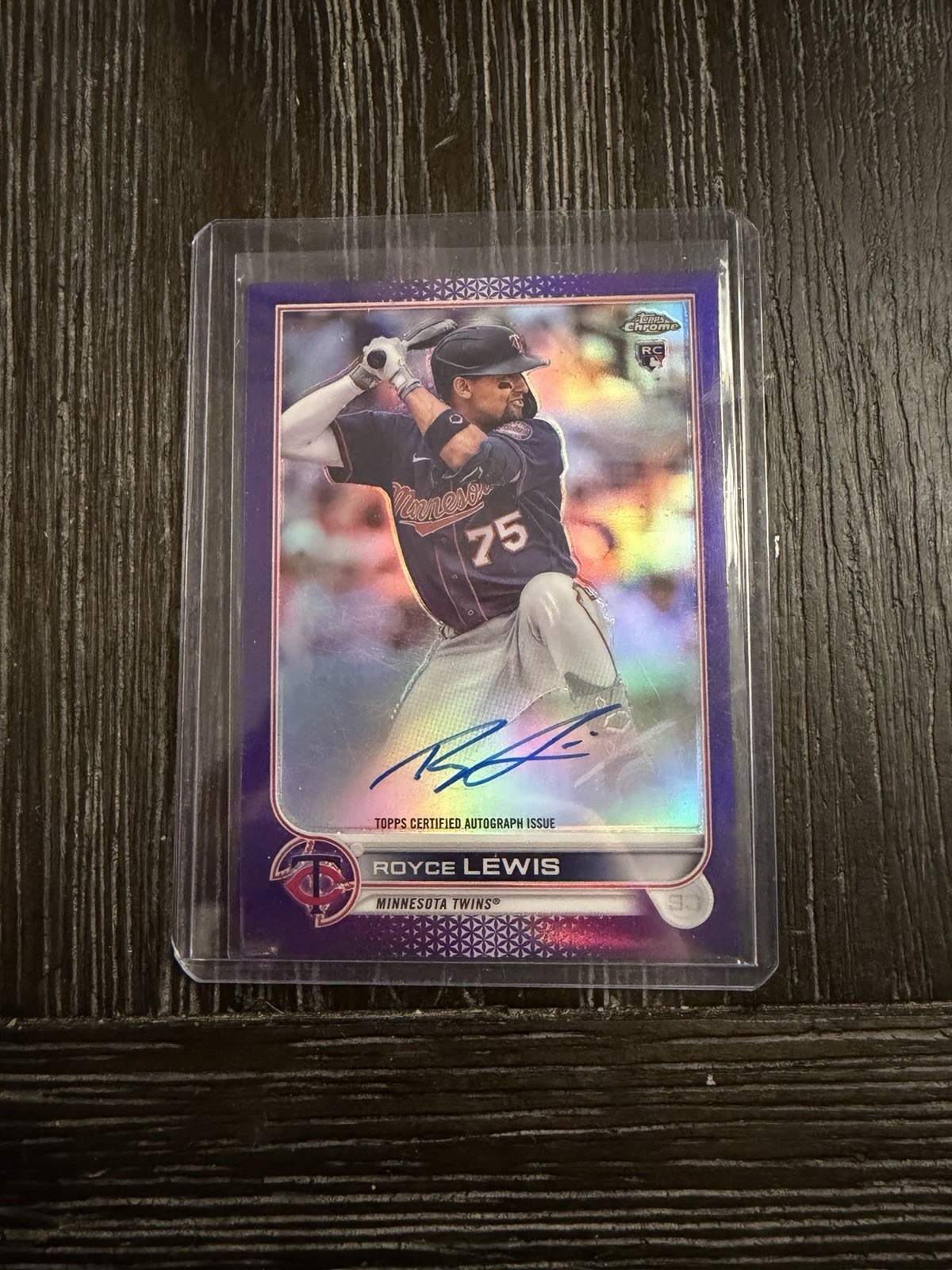 2022 Topps Chrome - Rookie Autographs Royce Lewis #RA-RL Purple Refractor /250