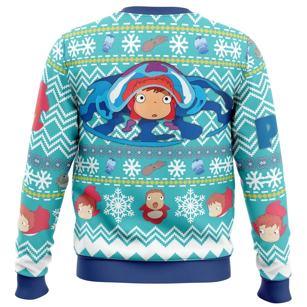 Studio Ghibli Magical Ponyo Christmas Ugly Sweater