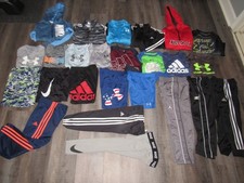 NIKE UNDER ARMOUR ADIDAS Boys 5 6 Athletic Lot Of 25 Shirts Shorts Pants Jackets