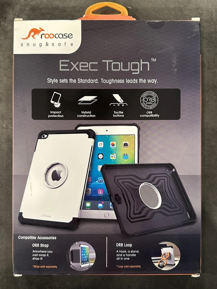Funda resistente Roocase Exec para Apple iPad Mini 4 cubierta protectora contra caídas NEGRA Foto 4 de 4