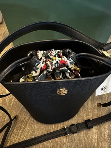 Tory Burch 86077 Women's Emerson Mini Bucket Bag - Black Crossbody