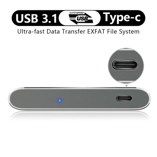 750GB Portable External Hard Drive, USB3.1 Gen 1 Type C Ultra Slim 2.5'' HDD ... - Picture 3 of 7