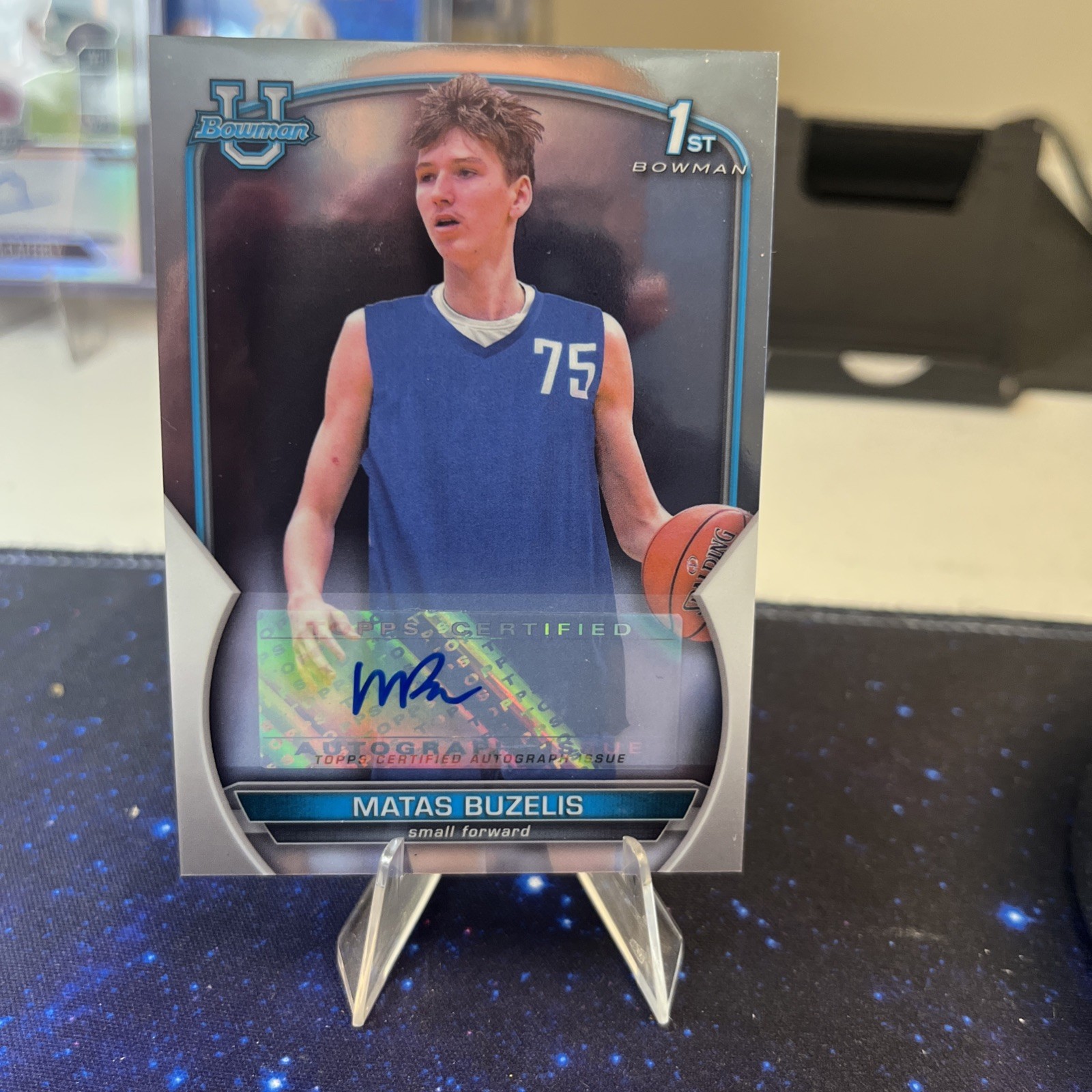 Matas Buzelis 2022-23 Bowman Chrome University 1st Auto Autograph #84 Bulls