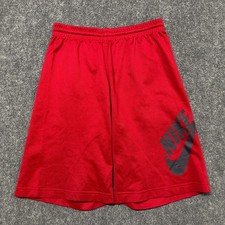 Nike SB Skateboarding Shorts Boys Large 12-13y Red Graphic Logo Pocket Athletic