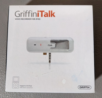 Griffin iTalk Voice Recorder For Apple iPod PC/Mac 4020-TALK