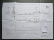 Piano Costruzione Sottomarino Americano Caccia PC-553 Classe 1:100 Usato