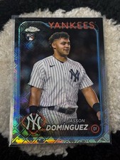 JASSON DOMINGUEZ 2024 Topps Chrome Logofractor #89 Image Variation Rookie SP RC
