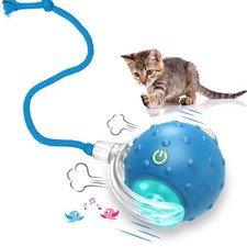 Cat Toys Interactive with Motion Activated  Chirping, Rolling Super Fast on