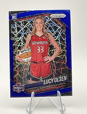 2025 Panini Prizm WNBA - Lucy Olsen - Blue Velocity Prizm Rookie Card #145