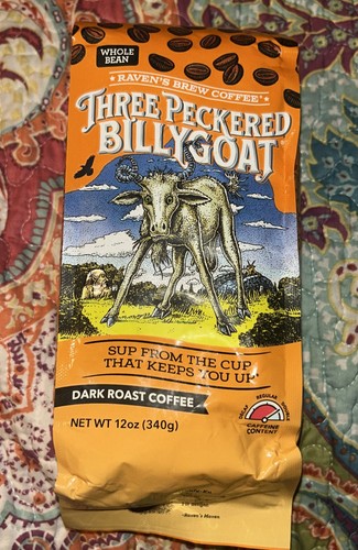Three Peckered Billy Goat 12 Ounce Dark Roast Full Body With A Long Sweet Finish