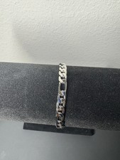 Stainless Steel Figaro Bracelet 6MM 8inch