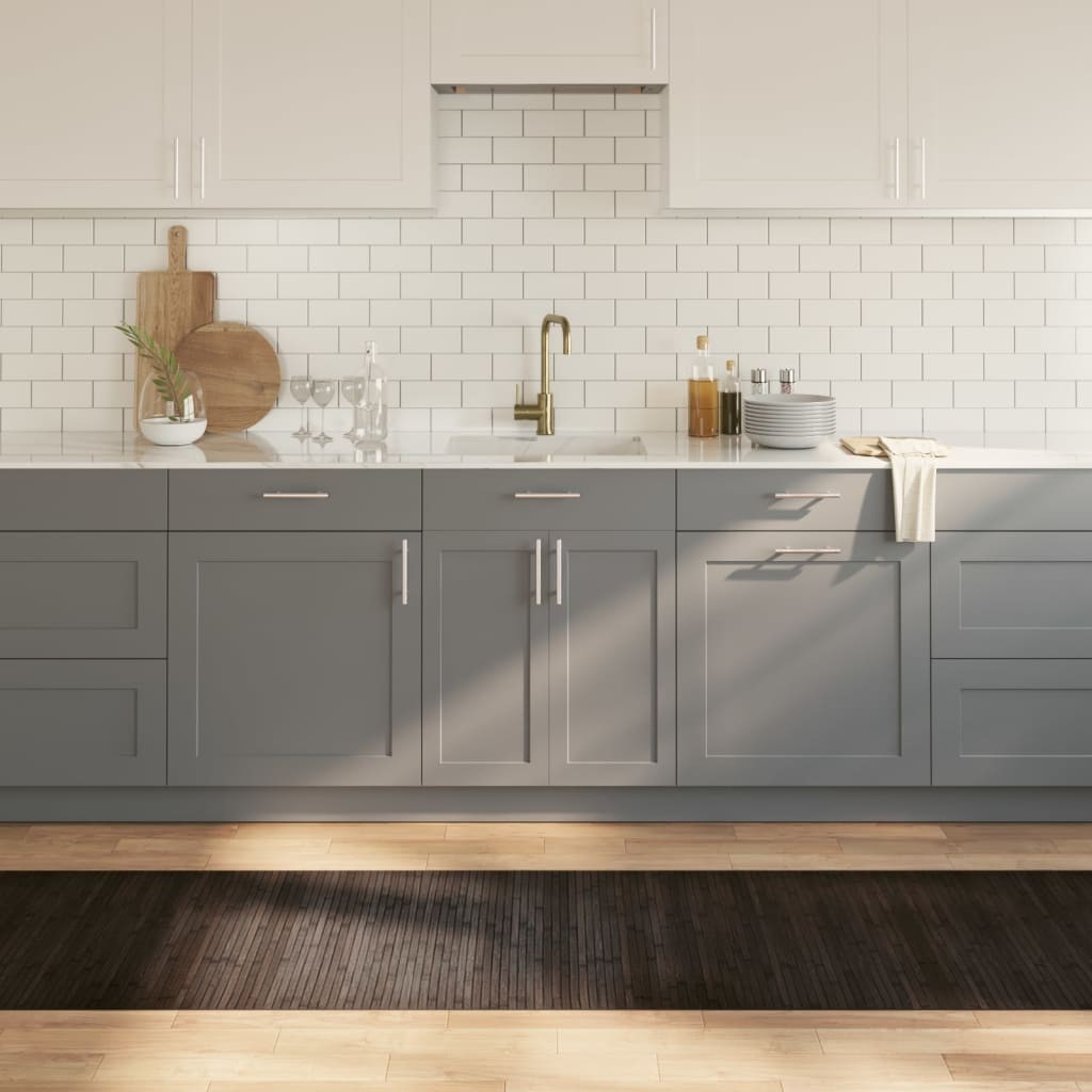Tappeto Cucina Bambù 70x300 Marrone Scuro vidaXL Antiscivolo