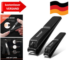 2 Stück Nagelknipser Set, Ultra Wide Jaw Opening Nagelknipser für Fingernagel