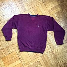 Tommy Hilfiger Burgundy Crewneck Knit Cotton ...