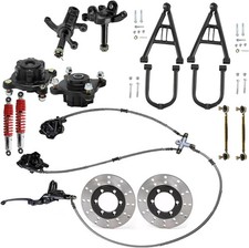 Front Suspension Swingarm kit 270mm Shock Brake Caliper 4 Stud Hub Go Kart ATV