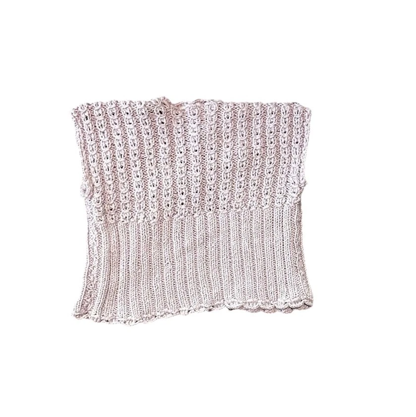 Hand Knit Toddler Sweater Vest Cardigan Ap Size 12 Months-2T Handmade Purple Foto 4 de 4