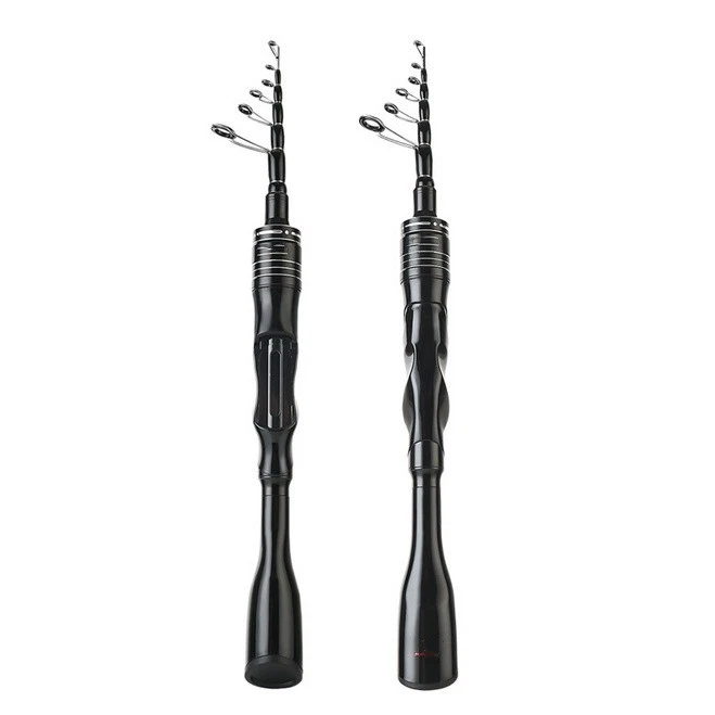 Carbon Fiber Fast Action Casting Spinning Travel Rod Bass Telescopic Fishing Rod