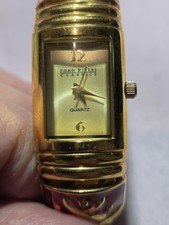 Joan Rivers Watch Women's Cuff Multicolor Enamel Gold Tone New Battery-works