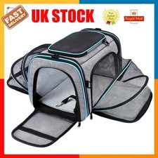 Expandable Large Pet Carrier For Cats, Kittens, Puppy Cat Kitten Carrier Bag UK