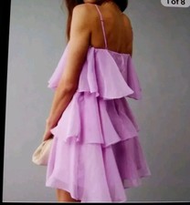 Dear Moon Show Me Your Mumu Suarez Ruffle Dress Pink Polka Dot Size Medium 