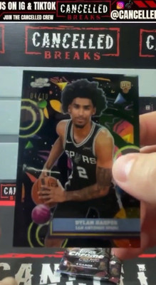 Topps Chrome Cosmic Dylan Harper TRUE BLACK /10 Rookie San Antonio Spurs  