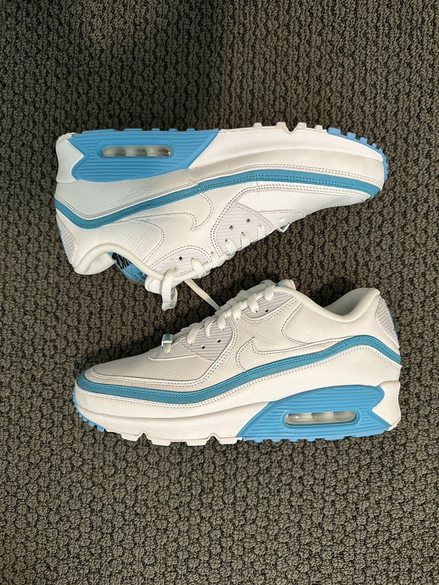 UNDEFEATED × NIKE AIR MAX 90 WHITE/BLUE NIKE x UNDEFEATED AIR MAX 90 White Blue Fury UNDFTD CJ7197-102