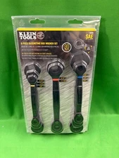 Klein Tools 69408G 90-Tooth Ratcheting Box Wrench Set, SAE, 8 Pc. (F40023562)