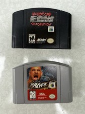 ECW Hardcore Revolution + WCW Mayhem Nintendo 64 N64 2-Game Lot