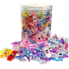 Sewing Clips, 120 Pcs with Plastic Jar, Fabric Clips, Premium Quilting Clips for