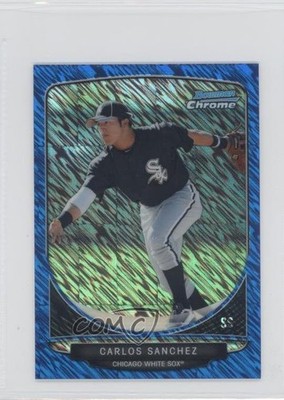 2013 Bowman Cream of the Crop Chrome Mini Refractor Blue Wave Yolmer Sanchez e0v