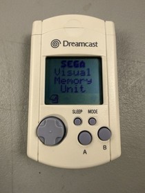 Sega Dreamcast White Visual Memory Unit VMU w/ Original Packaging - Tested!