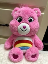 Care Bears Unlock the Magic Cheer Bear 14" Plush Pink Rainbow Stuffed Animal 