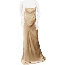 SHOW ME YOUR MUMU Medium Tuscany Maxi Slip Dress Champagne Luxe Satin Cocktail