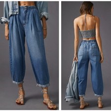 ANTHROPOLOGIE x PILCRO Mid-Rise Balloon Leg Jean Sz 31 U49 