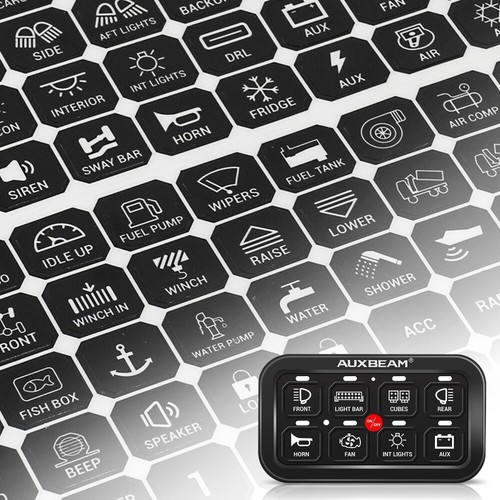 AUXBEAM 120pcs Switch Panel Sticker Label For Rocker Switch Circuit ...