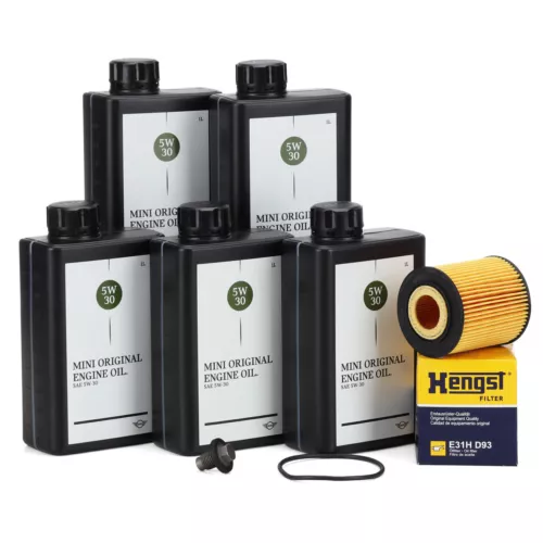 5L ORIGINAL 5W-30 LL-04 Motoröl + HENGST Ölfilter für MINI R50 R53 R52 W10 W11