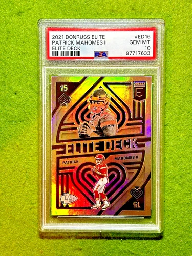 Patrick Mahomes PSA 10 SILVER PRIZM CARD 2021 Panini Donruss Elite Deck GEM MINT