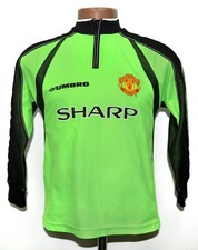 MANCHESTER UNITED 1998/1999 GOALKEEPER FOOTBALL SHIRT YM BOYS
