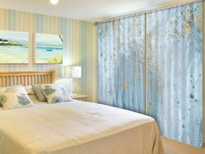 3D Blue Texture ZHUA3461 Photo Curtain Window Blockout Fabric Amy 2023