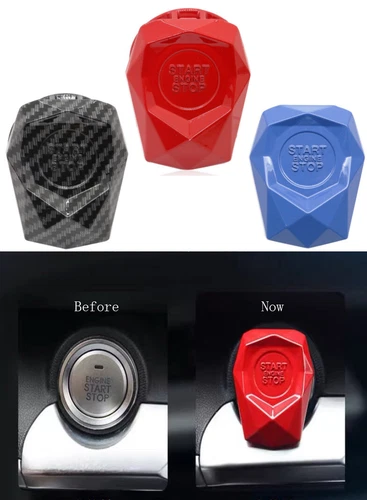 Glossy Red Engine Start Stop Button Cover Protection New Trim For All Cars