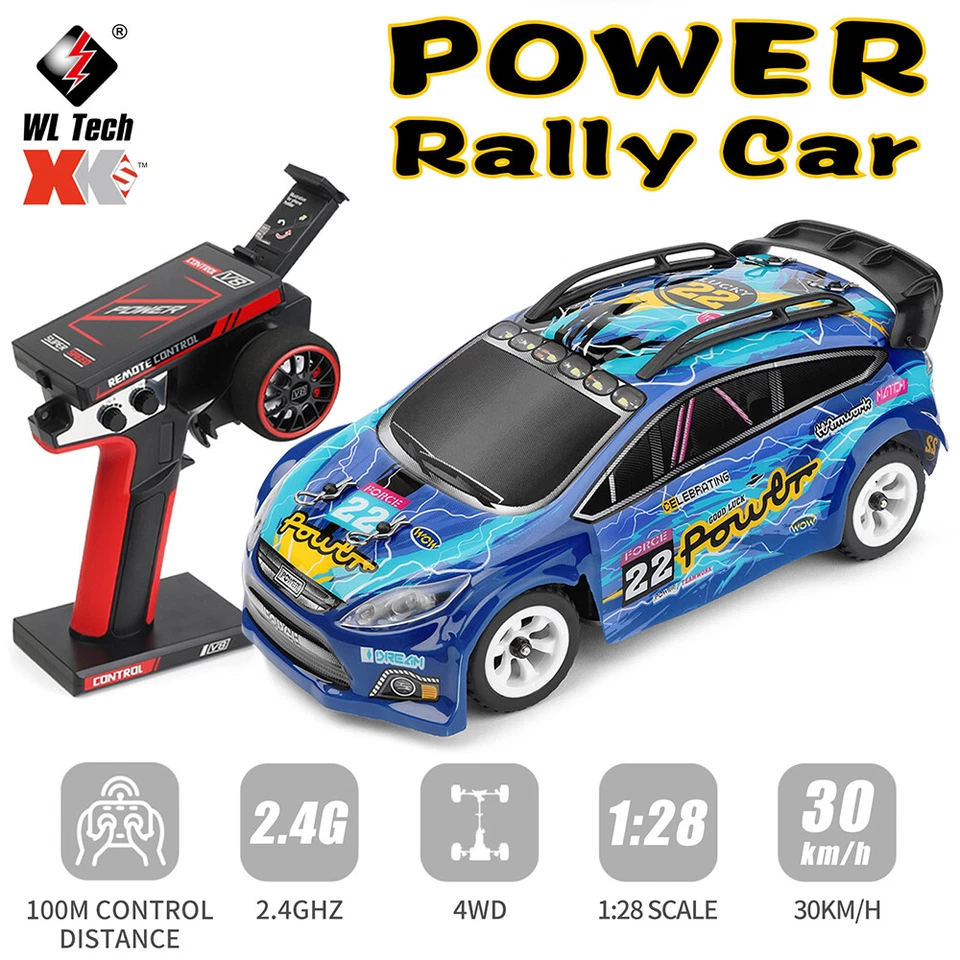 Wltoys 284010 1/28 Mini 4WD Drift 2.4G RC Rally Car 30km/h LED Transmitter RTR - Image 2 of 4