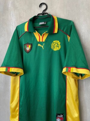 Rare CAMEROON 1998 World Cup Home Football Shirt Soccer Jersey