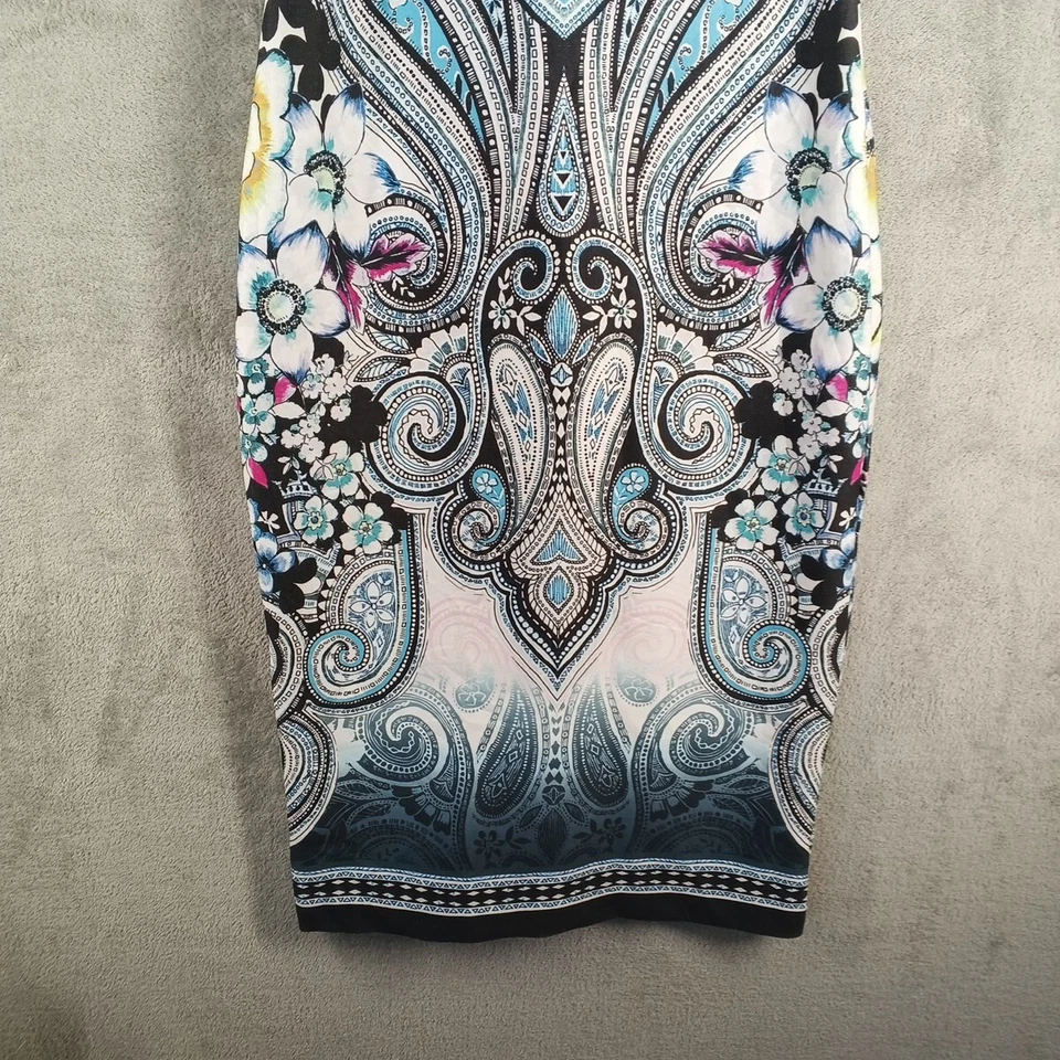 Vestido Vaina Floral CATO Mujer Talla 6 Manga Casquillo Tejido Cierre Cremallera Elegante Foto 3 de 4