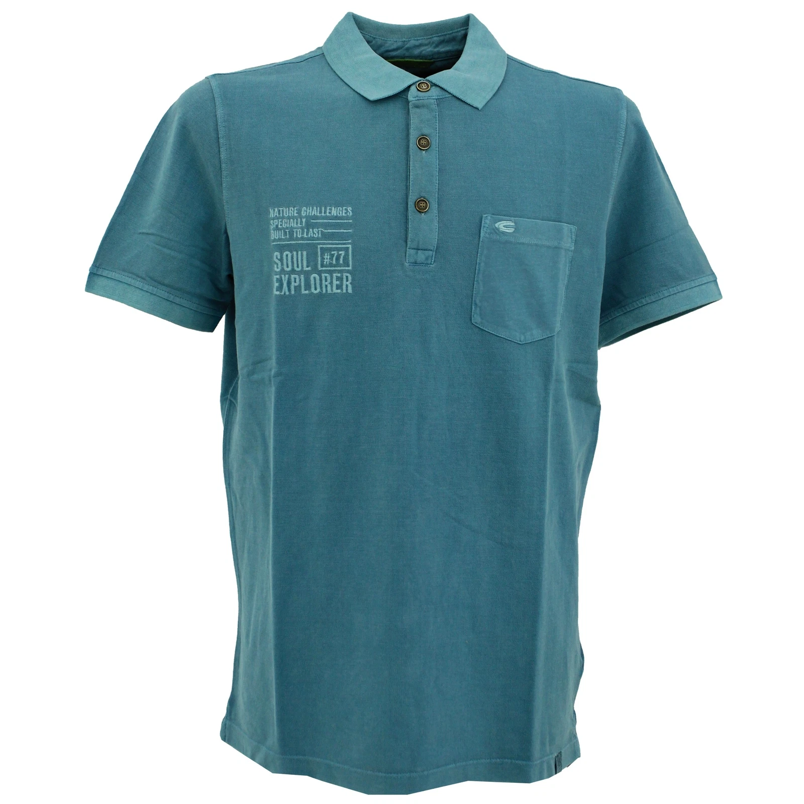 CAMEL ACTIVE men's short sleeve polo shirt polo shirt cotton blue blue 25064