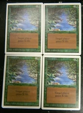 Vintage MTG Unlimited Stream Of Life x4 Green Common Card Excellent NM Condition