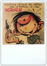 Affiche André Franquin Gaston Lagaffe Publicité Berger 180 exemplaires 50x70 cm