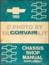 1969 Chevy Corvair Shop Manual Supplement 69 Repair Service Book includes Monza