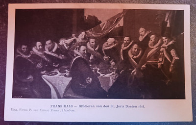 vtg postcard Frans Hals, Officieren Van Den St. Joris Doelen art unposted