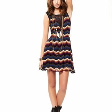 For Love & Lemons Sunset Lulu Floral Lace Fit & Flare Mini Dress LBD XS 